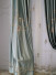 QYHL226FA Silver Beach Embroidered Peony Faux Silk Pinch Pleat Ready Made Curtains(Color: Light blue)
