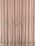 QYHL226FA Silver Beach Embroidered Peony Faux Silk Pinch Pleat Ready Made Curtains(Color: Pink)