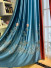 QYHL226H Silver Beach Embroidered Peony Faux Silk Blockout Curtains For Living Rooms Customize