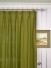 QYK246SDK Eos Linen Green Blue Solid Triple Pinch Pleat Sheer Curtains (Color: Army Green)