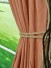 QYK246SEA Eos Linen Red Pink Solid Versatile Pleat Sheer Curtains Fabric Details