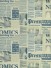 Eos Newspaper Printed Faux Linen Versatile Pleat Curtain (Color: Hookers Green)