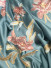 Silver Beach Embroidered Magnolia Blue Faux Silk Custom Made Curtains(Color: Blue)