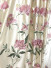 Silver Beach Embroidered Magnolia Beige Brown Faux Silk Custom Made Curtains(Color: Beige)
