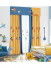 QYOM1221A Cradle Plane And Hot Air Balloon Yellow Custom Made Children Curtains