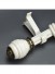QYR0320 28mm Bates Aluminum Alloy Single Curtain Rod Set (Color: Ivory)