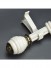 QYR0320 28mm Bates Aluminum Alloy Single Curtain Rod Set (Color: Ivory)