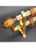 QYR0321 28mm Bates Aluminum Alloy Double Curtain Rod Set  (Color: Gold)