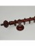 QYR0422 28mm Buller Aluminum Alloy Single Curtain Rod Set (Color: Red Wood)