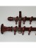 QYR0521 28mm Cardwell Aluminum Alloy Double Curtain Rod Set (Color: Red Wood)