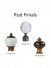 QYR08 28mm Grattai Crystal Ball Finial Aluminum Alloy Single Double Curtain rod set