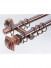 QYR09 28mm diameter Hayward Red Bronze Steel Curtain Rod Set With Ball And Square Finial  