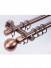 QYR09 28mm diameter Hayward Red Bronze Steel Curtain Rod Set With Ball And Square Finial  