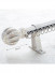 QYR11 Keira White Crack Champagne Aluminum Alloy Curtain Rod Set With Rollers and Rings(Color: White crack)