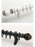 QYR12 32mm Meharry Crystal Ball Finial Aluminum Alloy Single Double Curtain rod set