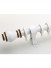 QYR12 32mm Meharry Crystal Ball Finial Aluminum Alloy Single Double Curtain rod set(Color: Ivory)