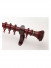 QYR15 Tate 28mm Diameter Aluminum Alloy Wood Grain Single Double Curtain rod set(Color: Red wood)