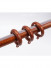 QYR18 Royal 28mm Diameter Aluminum Alloy Wood Grain Single Double Curtain rod set