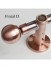 QYR1921 28mm diameter Red Bronze Steel Curtain Rod Set With Ball And Square Finial 