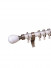 QYR22 28mm diameter Aluminum Alloy White Black And Gold Curtain Rod Set(Color: White)