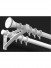 QYR24 28mm diameter White Black Wall Mount Thick Single/Double Curtain Rod Set