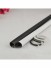 19mm Hollow Cork Finial Steel Single Curtain Rod Set Custom Length Curtain Pole Cross Section