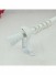 19mm Floral Cork Finial Steel Single Curtain Rod Set Custom Length Curtain Pole in White Color