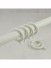 28mm Square Finial Steel Double Curtain Rod Set Custom Length Curtain Pole White Rings