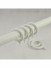 28mm Ball Finial Steel Single Curtain Rod Set Custom Length Curtain Pole White Rings