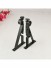 22mm Black Wrought Iron Double Curtain Rod Set with Tail Finial Curtain Pole Double Bracket