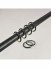 22mm Black Wrought Iron Double Curtain Rod Set with Tail Finial Curtain Pole Rings