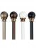 QYR37 28mm Ivory Black Bronze Ball Finial Aluminum Alloy Single Double Curtain rod sets