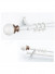 QYR37 28mm Ivory Black Bronze Ball Finial Aluminum Alloy Single Double Curtain rod sets(Color: White)