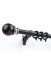 QYR37 28mm Ivory Black Bronze Ball Finial Aluminum Alloy Single Double Curtain rod sets