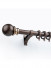 QYR37 28mm Ivory Black Bronze Ball Finial Aluminum Alloy Single Double Curtain rod sets