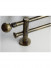 QYR39 28mm diameter Black Brush Gold Peacock Bracket Single/Double Curtain Rod Sets