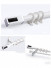 QYR40 28mm Luxury White Grey Cuboid Finial Aluminum Alloy Single Double Curtain rod set(Color: White)