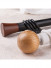 QYR42 28mm Cone Ball Finial Aluminum Alloy Wood Grain Single Double Curtain rod set