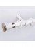 QYR42 28mm Cone Ball Finial Aluminum Alloy Wood Grain Single Double Curtain rod set(Color:White cone 1 finial)