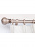 QYR43 On Sales 28mm Ball Finial Aluminum Alloy Single Double Curtain Rod Set