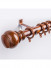 QYR44 33mm Big Aluminum Alloy Wood Grain Single Double Curtain rod set(Color: Teak)