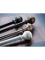 QYR45 28mm Carved Ivory Black Bronze Ball Finial Aluminum Alloy Single Double Curtain rod set