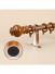 QYR46 On Sales 28mm Wood Grain Aluminum Alloy Single Double Curtain Rod Set(Color: Teak)