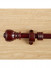 QYR51 28mm Diameter Aluminum Alloy Wood Grain Single Double Curtain rod set(Color: Red wood)