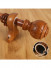 QYR54 28mm Diameter 3.5mm Thickness Super Thick Aluminum Alloy Wood Grain Single Double Curtain rod set