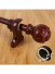 QYR54 28mm Diameter 3.5mm Thickness Super Thick Aluminum Alloy Wood Grain Single Double Curtain rod set