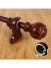 QYR54 28mm Diameter 3.5mm Thickness Super Thick Aluminum Alloy Wood Grain Single Double Curtain rod set