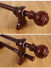 QYR54 28mm Diameter 3.5mm Thickness Super Thick Aluminum Alloy Wood Grain Single Double Curtain rod set(Color: Red wood)