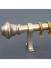 QYR56 32mm Diameter Big Thick White Gold Single Double Curtain Rod Sets(Color: Gold)