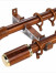 QYR57 28mm Diameter Aluminum Alloy Wood Grain Single Double Curtain rod set